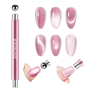 image:imageJODSONE Cat Eye Magnet Set for Nails3in1 Cylinder Cat Eye Magnet with Ball Magnets Magnetic Nail Art Pen French amp Black Hole Metal Nail Art Guides for Cat Eye Gel PolishRoseGold