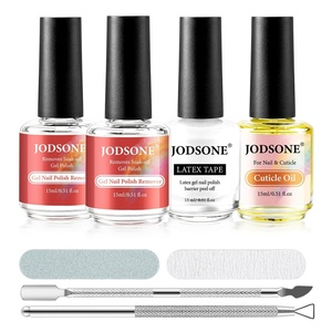 image:imageJODSONE Gel Nail Polish Remover 18ML Wide Mouth Bottle for Nail Care4Pcs 15ml Gel Nail Polish Remover Kit  5
