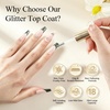 image:imageJODSONE No Wipe Base and Top Coat Gel Set 2Pcs 18ML Clear GelGlitter Top Coat