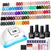 image:imageJODSONE 36Pcs Jelly Gel Nail Polish Kit Soak Off U V Gel Kit 32 ColorsBlue