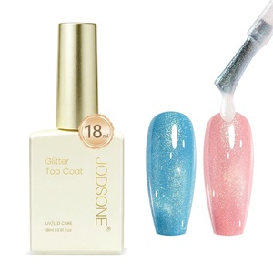 image:imageJODSONE No Wipe Base and Top Coat Gel Set 2Pcs 18ML Clear GelGlitter Top Coat